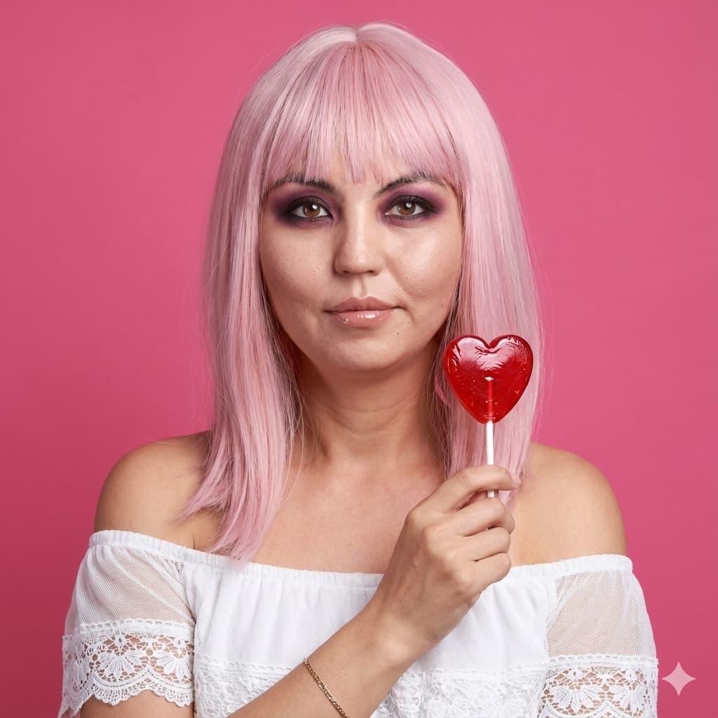 Поп-арт леденец по фото нейросеть