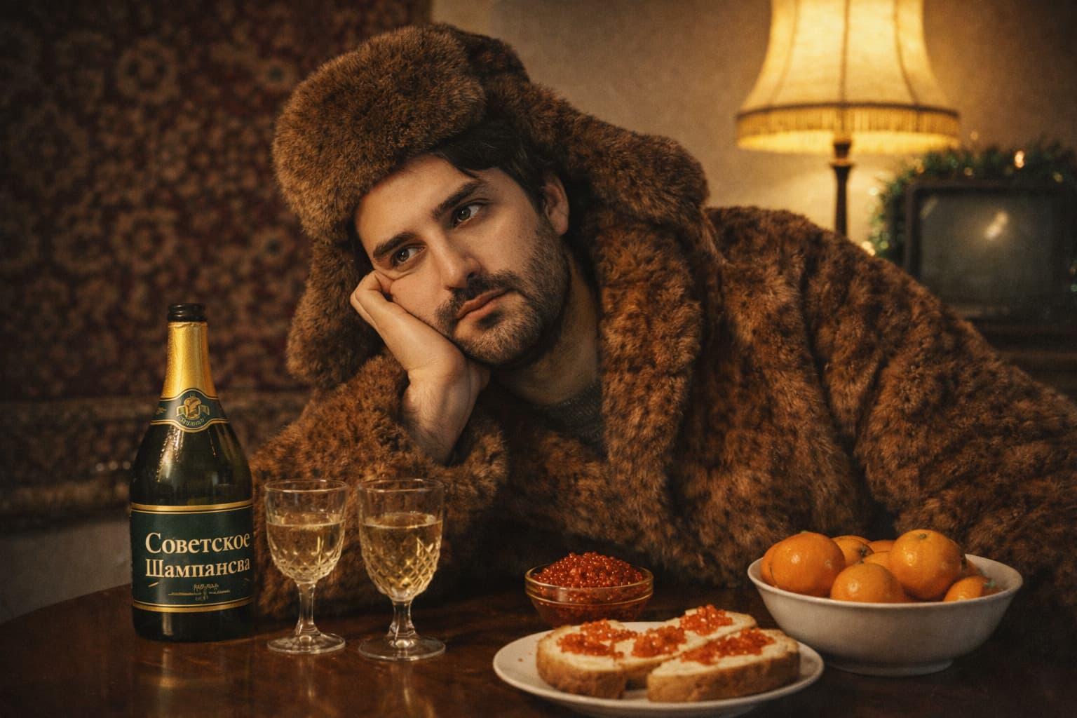 Советский новогодний стол по фото нейросеть